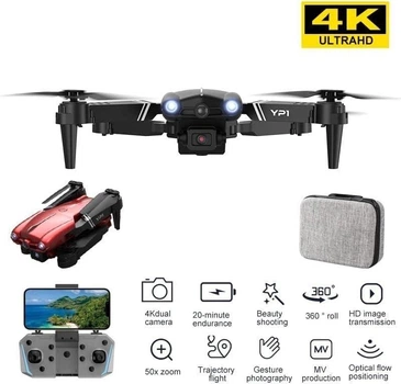 Міні-дрон Wltoys YP1 з камерою 4K HD, системою обходу перешкод з чотирьох сторін, фіксованою висотою