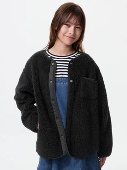 Дитяча куртка з екомеха UNIQLO з флісом усередині 1159859094 (Чорний 11-12) на зріст 145-155 см