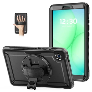 Протиударний чохол Shockprof Carbon з підставкою 360° для планшета Samsung Galaxy Tab A11 8.7" / Tab A9 8.7" (SM-X135, SM-X130, SM-X115, SM-X110)