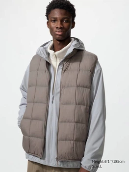 Теплый жилет мужской Uniqlo Puffertech 342735146 3XL Бежевый (1159858392)