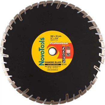 Алмазний диск 300 8х20 Professional deep cut сегмент NovoTools 10 шт (434874)