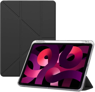 Чохол для планшета BeCover Ultra Slim Origami Transparent для Apple iPad Air 11" M4 2026 з кріпленням для стилуса Apple Pencil Black (BC_715183)