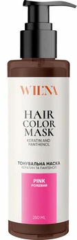 Тонувальна маска для волосся з кератином і пантенолом WIL'NA Hair Color Mask Рожевий 250 мл