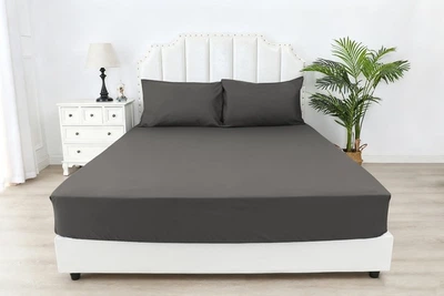 Простынь на резинке Soho Dark Gray 90х200+25 см (03-BT-0933-Dark Gray)