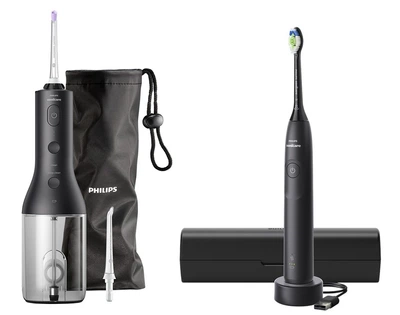 Іригатор Philips Sonicare HX3826/33 Power Flosser 3000 + Електрична зубна щітка Philips Sonicare HX7101/02 серії 5300 (комплект)
