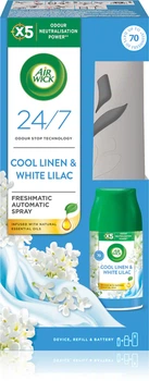 Автоматический освежитель воздуха Air Wick Freshmatic "Свежий лен и белая сирень" Cool Linen & White Lilac (250мл.)