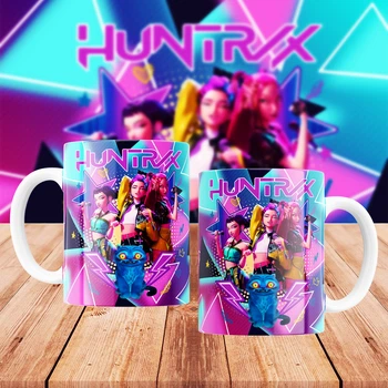 Чашка з принтом Huntrix-3 330 мм Біла