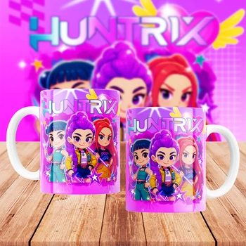 Чашка з принтом Huntrix-2 330 мм Біла
