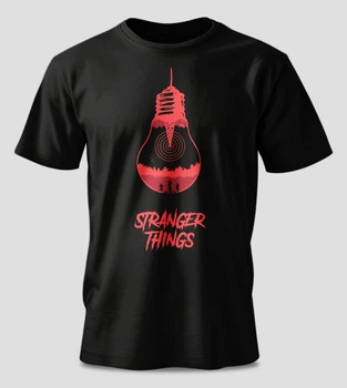 Футболка з принтом Stranger Things Дивні дива (#1169) Чорна S