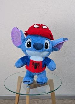 Мягкая игрушка Стич в костюме Человека паука 50 см плюшевый Stitch синий (9166)
