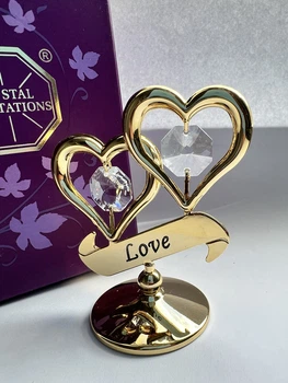Фігурка Crystocraft Swarovski Серця Love 7х6 см 1602306