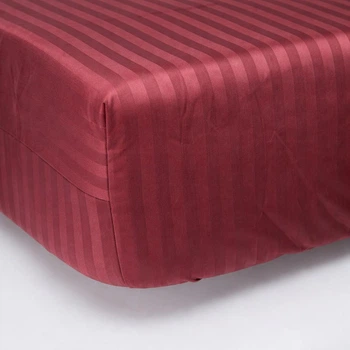 Простирадло на резинці Moon&Star Burgundy Luxe Satin Stripe 120х200х20 см (MS-850004948)