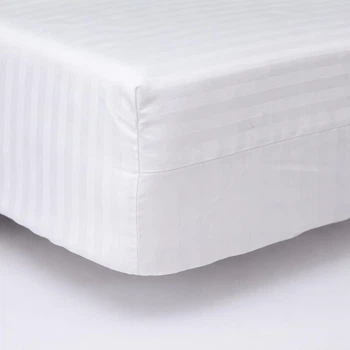 Простирадло на резинці Moon&Star Royal White Satin Stripe 200х200х25 см (MS-850005338)
