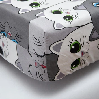 Простирадло на резинці Moon&Star Furry Friends Бязь Gold Люкс 120х190х10 см (MS-850002167)