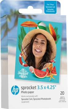 Фотобумага HP Sprocket Zink 3.5"x4.25" Глянцевая Самоклеющаяся 20 л (HPIZ3X420)
