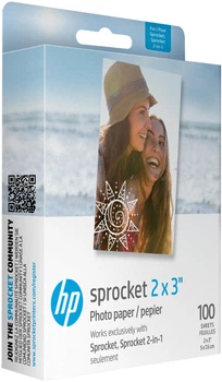 Фотобумага HP Sprocket Zink 2"x3" Глянцевая Самоклеющаяся 100 л (HPIZ2X3100)