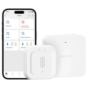 Датчик протечки воды Meross MS405 с хабом MSH400 WiFi ZigBee