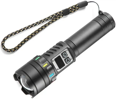 Ручний ліхтар Coba CB-A282 акумуляторний 1700 лм LED COB зум PowerBank Type-C 18650 потужний водостійкий протиударний для туризму риболовлі кемпінгу роботи