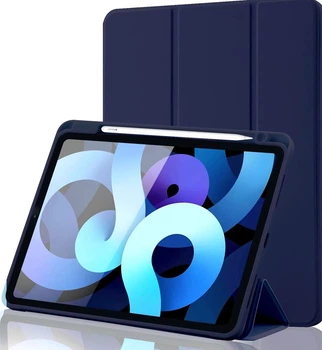 Чехол Smart Case для iPad 10.9 2022 10th Gen iPad 11 A16 2025 с держателем для карандаша защитный с функцией подставки темно-синий