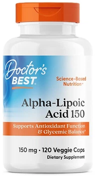 Альфа-ліпоєва кислота Doctor's Best Альфа-ліпоєва кислота 150 мг 120 капсул (753950001046)