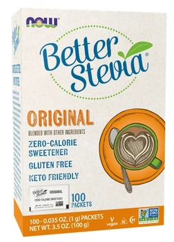 Стевія Now Foods Better Stevia Original 100 г 100 пакетів (733739069573)