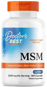 MSM Doctor's Best MSM з OptiMSM 300 мг 360 капсул (753950003170)