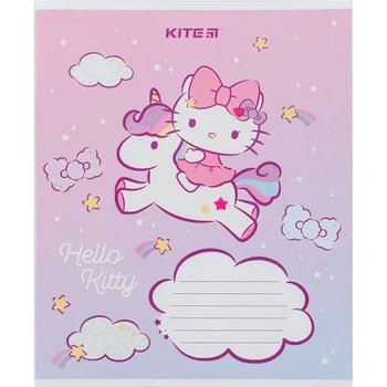Зошит шкільний 12 аркушів коса лінія Kite Hello Kitty HK24-235-1