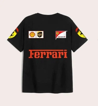 Футболка Sol's Racing Ferrari з автоспортивним принтом M Чорна