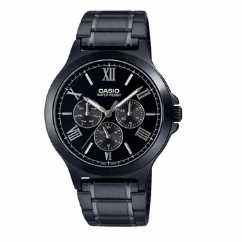 Чоловічий годинник Casio MTP-V300B-1A чорна класика