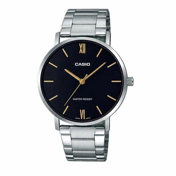Чоловічий годинник Casio MTP-VT01D-1B з чорним циферблатом