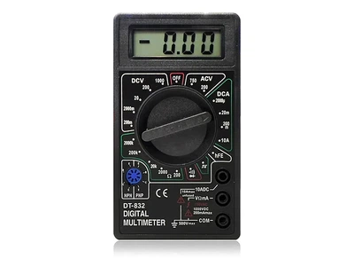 Мультиметр цифровой DT-832 10 А, тестер мультиметр с прозвонкой, амперметр вольтметр с щупами
