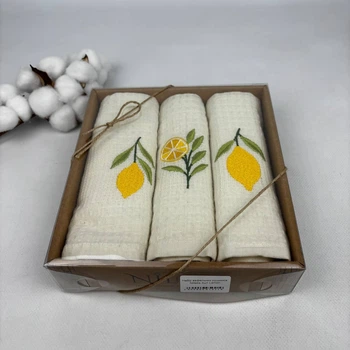 Набор вафельных полотенец Nilteks 3шт Kraft Lemon