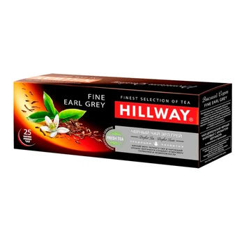 Чай чорний пакетований Hillway Fine Earl Grеy 25 шт х 2 г