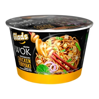 Локшина швидкого приготування Glads WOK з соусом зі смаком Курка Теріякі 95 г