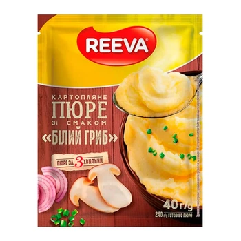 Пюре картопляне Reeva зі смаком Білий гриб 40 г