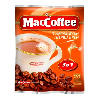 Кавовий напій 3в1 MacCoffee з ароматом айріш крім 18 г х 20 шт