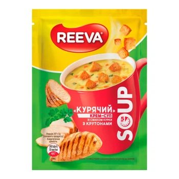 Крем-суп Reeva зі смаком курки з крутонами 17 г
