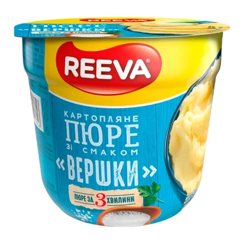 Пюре Reeva картопляне зі смаком вершків 40 г