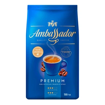 Кава в зернах Ambassador Premium 500 г