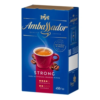 Кава мелена Ambassador Strong 450 г