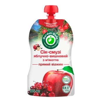 Сік-смузі Garden Gadz Яблучно-вишневий з м'якоттю 185 мл