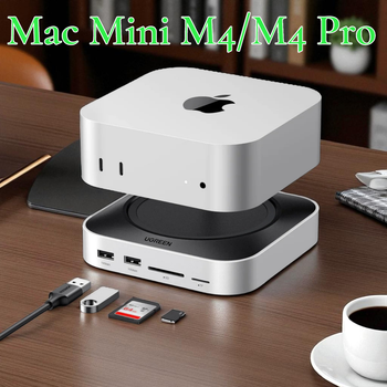 Док-станція UGREEN CM841 (65488) для MacMiniM4 з 2xUSB-C to DP1.4 4K240Hz 4xUSB-A 3.2 10Gbps USB-C 3.2 10Gbps SD TF M.2 Nvme10Gbps