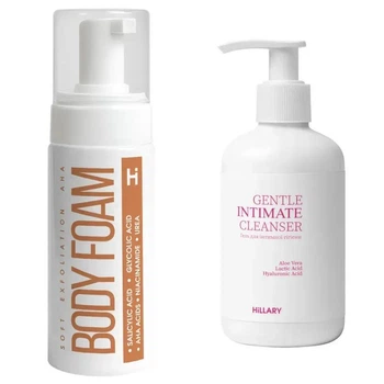 Комплекс для мягкой эксфолиации тела и интимной гигиены: Пинка, Гель Hillary Soft Body Exfoliation & Intimate Hygiene Complex K-11-746