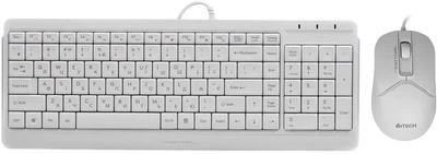 Комплект (клавіатура, миша) A4Tech Fstyler F1512 USB Білий