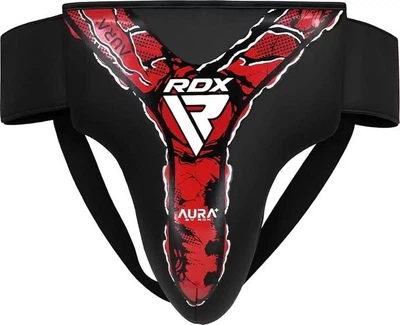 Захист паху RDX GROIN GUARD NEW AURA F17 Чорний, Червоний M (GDR-F17BR M)