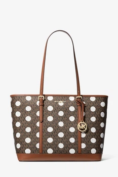 Женская сумка-тоут Michael Kors one size Коричневый в горох (142076)