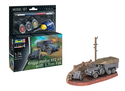 Стартовий набір 1:76 бронетранспортер Krupp Protze KFZ 69 With 3,7cm PaK Revell 63344