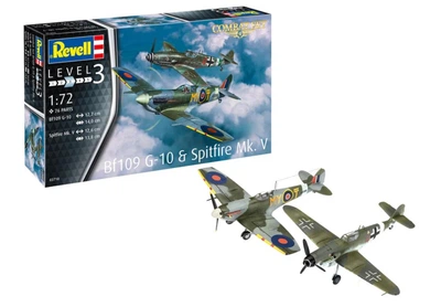 Збірна модель 1:72 літаки Bf109G-10 & Spitfire Mk.V Combat Set Revell 03710