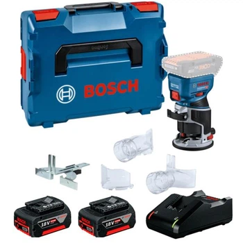 Аккумуляторный фрезер Bosch GKF 18V-8 Professional, 2 акб 4 Ah, з/у GAL 18V-40, в кейсе L-Boxx 136 (06016C2001+1600A019S0)
