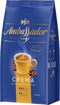 Кава в зернах Ambassador Crema 1000 г (8720254649665)
